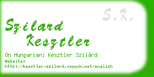 szilard kesztler business card